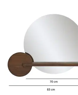 Zrcadlo Points - Walnut