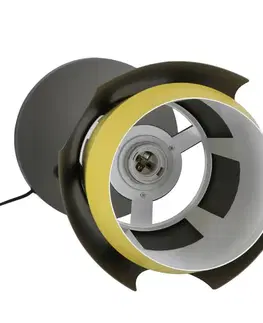 Stolní lampa šedožlutá s vypínačem Falun LEDEA