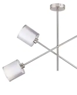 Závěsná stropní lampa v saténově niklové barvě, 4x40W Sax