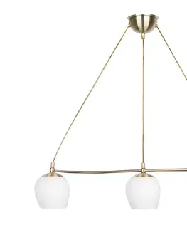 Závěsná lampa Serano patinovaná 3x60W E27 bílé stínidlo