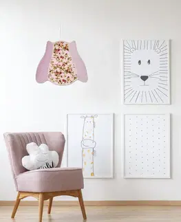 Závěsná stropní lampa Zuza e27 růžová