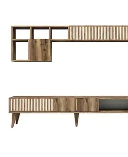 TV stěna / Sestava pod TV Milan - Walnut