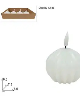 PROHOME - Svíčka koule LED 7,5cm bílá