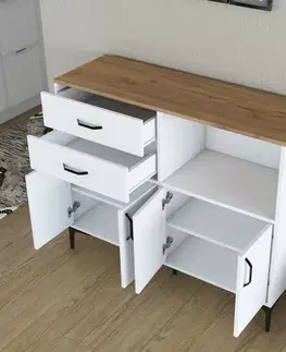 Skříň Jeby Walnut and White