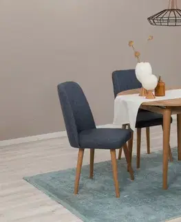 Jídelní set s rozkládacím stolem a židlemi (5 kusů) Vina 1048 - Atlantic Pine, Navy Blue