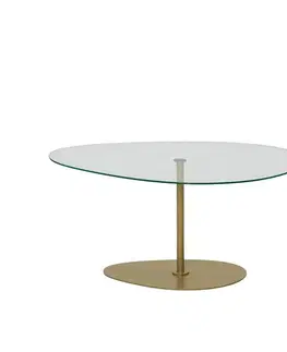 Konferenční stolek Porto - Transparent, Gold