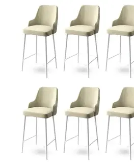 Bar Stool Set (6 Pieces) Enox - Cream, White
