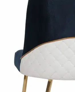 Sada jídelních židlí Madrid Dark Blue and Gold, 2 ks, 2 ks