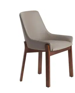 Estila Jídelní židle Vita Naturale z masivu a eko-kůže 80cm