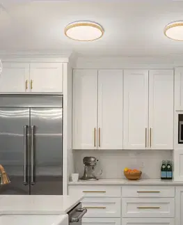 LED stropní svítidlo 18W bílé + dřevěné 4000K Gandava