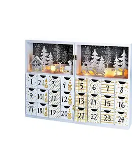Solight LED adventní kalendář - kniha, 8x LED, 40x30cm, 2x AAA