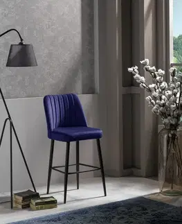 Sada barových židlí Vento Sax Blue and Black, 2 ks, 2 ks