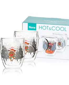 4Home Termo sklenice Mug Reindeer Hot&Cool 270 ml, 2 ks