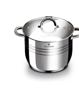 BLAUMANN - Hrnec 30cm nerez a skleněná poklice 15l