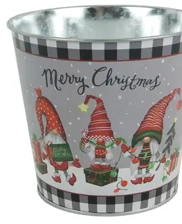 PROHOME - Květináč dekorační 15x13,5cm Merry Christmas