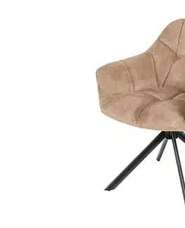 Otočné jídelní křeslo 2 ks KOKALOS samet Dekorhome