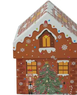 Sada vánočních dárkových krabic Cookie Houses, 2 ks, hnědá