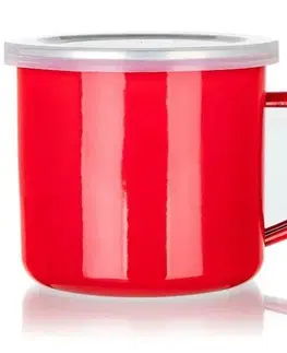 Banquet Smaltovaný hrnek Milton red, 9,5 cm, 0,5 l