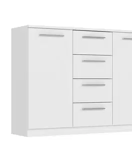 Komoda 2 dveře + 4 zásuvky SURREY bílá