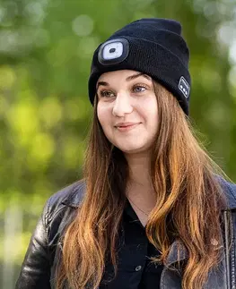 4Home Hudební čepice s čelovkou Lumos