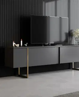 Televizní stolek Luxe Anthracite and Gold