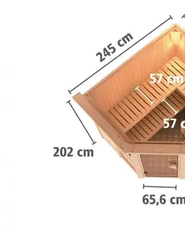 Interiérová finská sauna AMALIA 3 Lanitplast