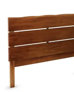Estila Luxusní masivní čelo postele Liberia z mahagonového dřeva v hnědé barvě s třířadým designem 162 cm
