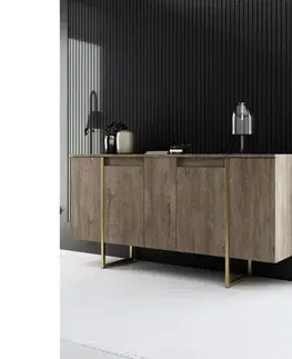 Skříňka Luxe Walnut and Gold