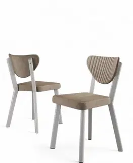 Sada židlí (4 kusy) Arfe - Cappuccino, White