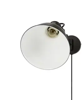 Nástěnná lampa černá nastavitelná 1xE27 Espera