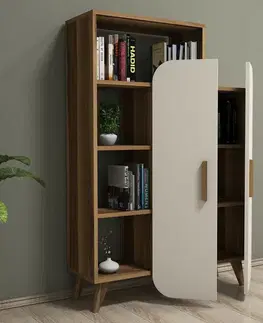 Knihovna Form Cream and Walnut