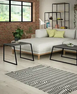 Sada konferenčních stolků Orta Black and Anthracite, 2 ks