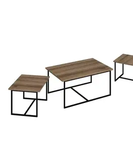 Sada odkládacích stolků (3 kusy) Levada - Walnut