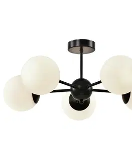 Závěsná lampa Calari černá 5x40W E14 bílé stínidlo