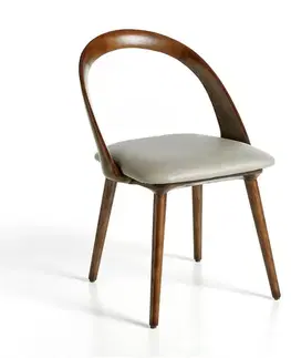 Estila Moderní jídelní židle Forma Moderna z eko-kůže hnědá 82cm