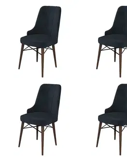 Sada židlí (4 kusy) Pare - Anthracite, Brown