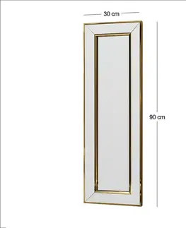 Zrcadlo Carlos Gold 30 x 90 cm