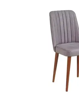 Jídelní set s rozkládacím stolem a židlemi (5 kusů) Vina 0701 - Walnut, Grey
