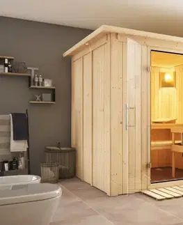 Interiérová finská sauna 196 x 170 cm Dekorhome