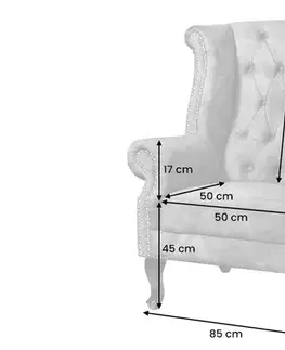 Chesterfield křeslo MIDAS Dekorhome