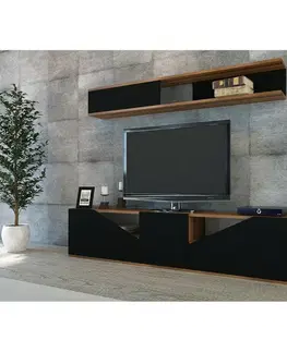 Televizní stolek s policí Tac Walnut and Black