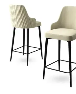 Bar Stool Set (6 Pieces) Enox - Cream, Black
