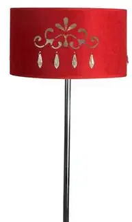 Červená stojací lampa 60W E27 Decor