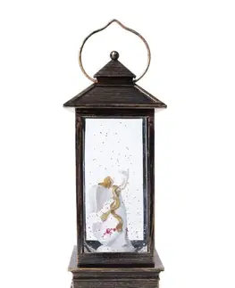 PROHOME - Lucerna hrající vánoční 8x21cm Anděl