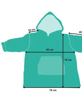 4Home Beránková mikina mikroplyš svíticí Dino, uni S - dětské