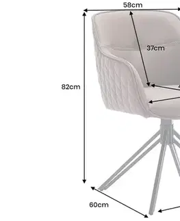 Otočné jídelní křeslo 2 ks KAINEUS Dekorhome