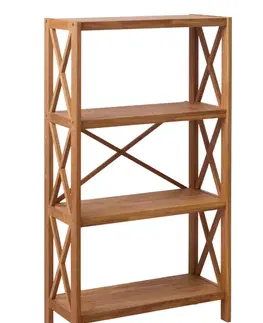 Estila Regál Lixi, masivní dub, 3 police, 124 cm