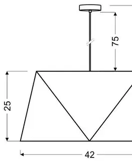Stropní závěsná lampa 1X60W E27 tyrkysová HEXAGEN