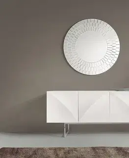 Estila Moderní lesklý bílý čtyřdveřový příborník VITO 200cm