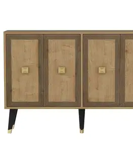 Konzolový stolek Ansel - Sapphire Oak, Gold
